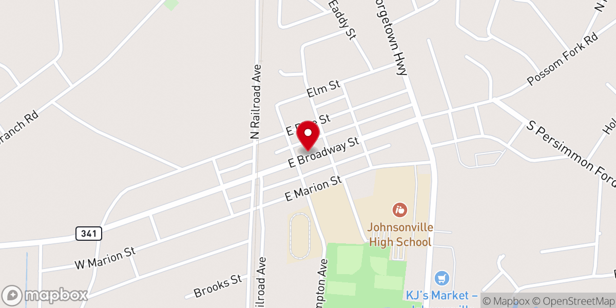Map showing location of Johnsonville Church of God