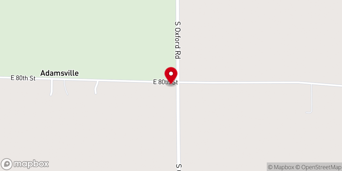 Map showing location of Slate Valley Baptist Church