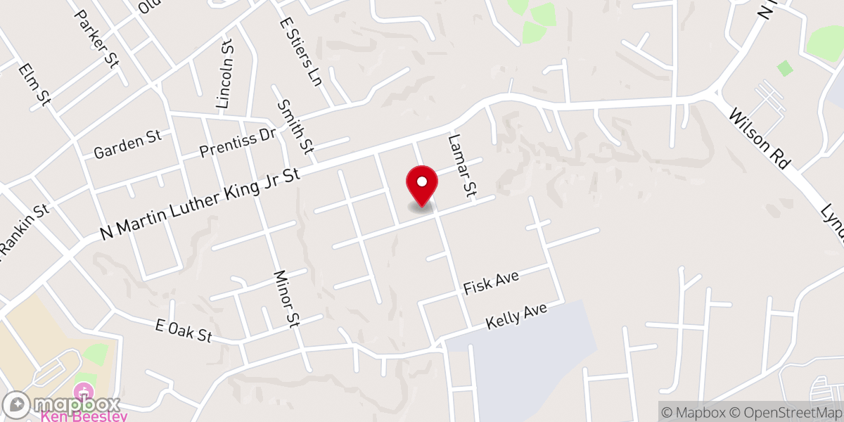 Map showing location of Immanuel Baptist Church