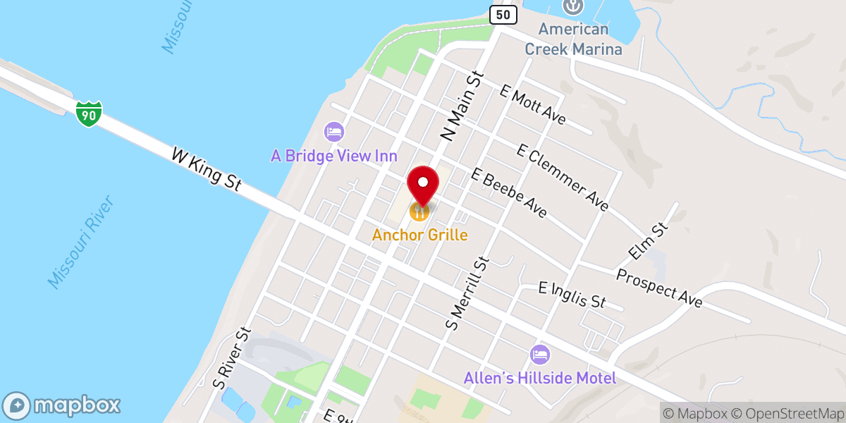 Map showing location of Main St Cafe & Market
