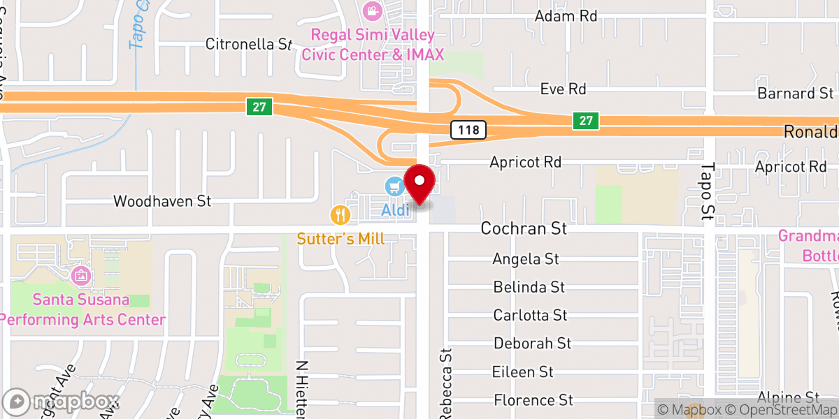 Map showing location of Simi Valley Christian Center