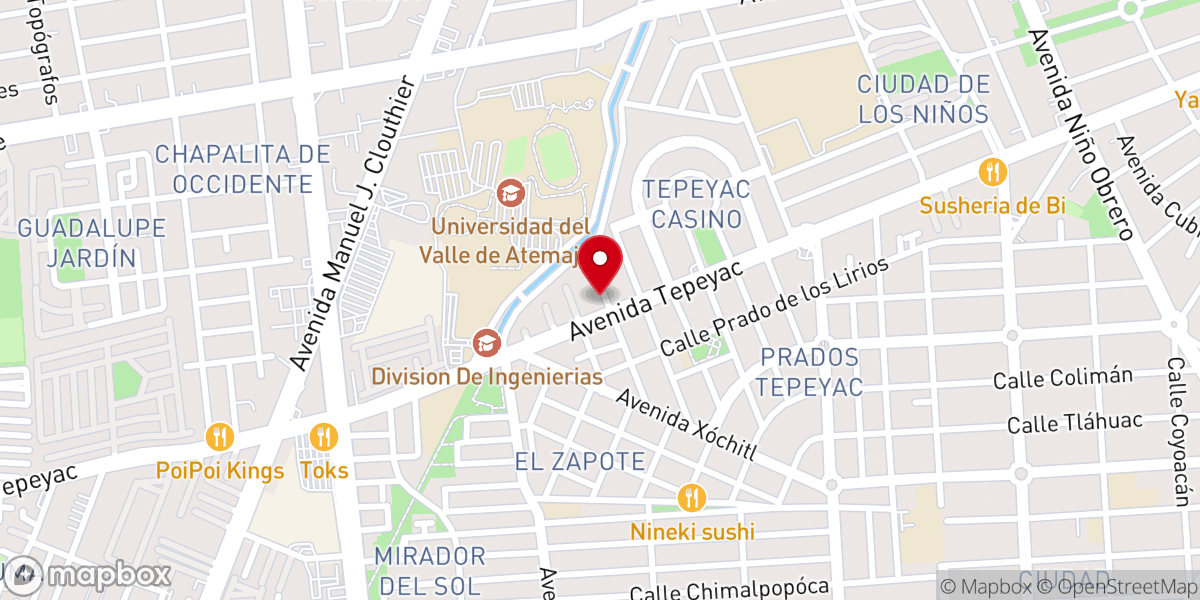 Map showing location of Iglesia Luterana Todos Santos