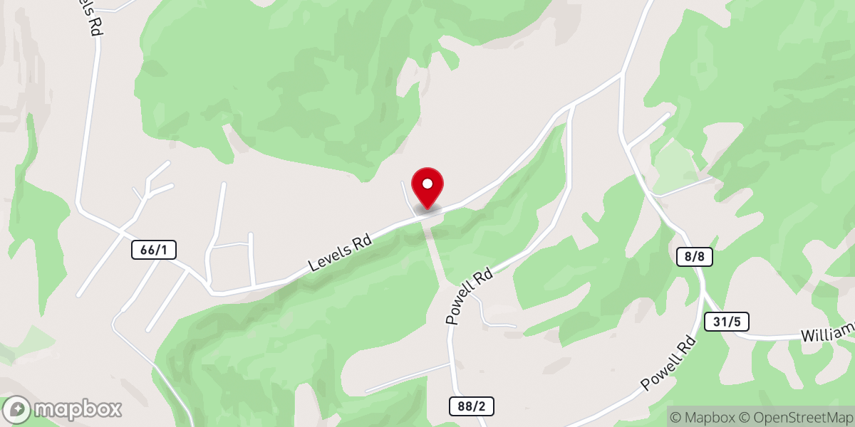 Map showing location of Levels Church