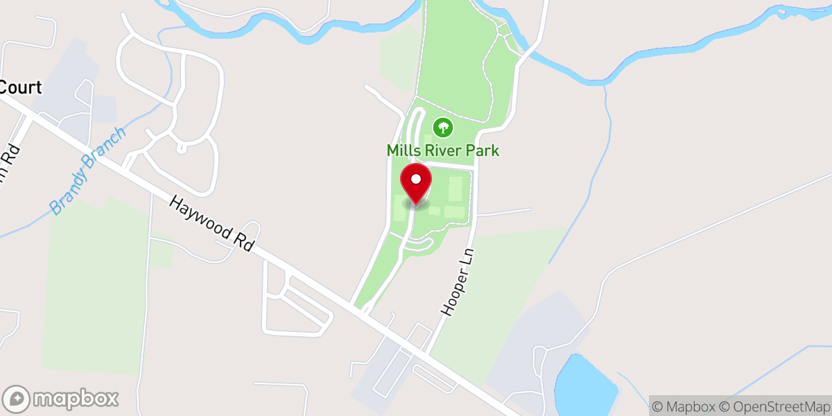 Map showing location of Mills River Park