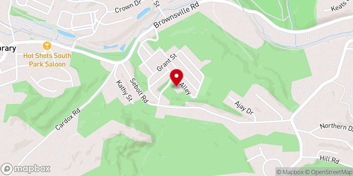 Map showing location of Mt Zion Baptist Church