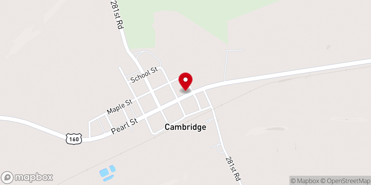 Map showing location of Baptist Church