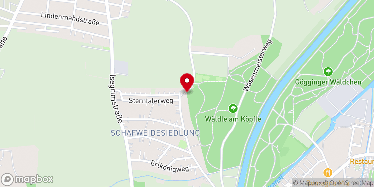 Map showing location of Göggingen