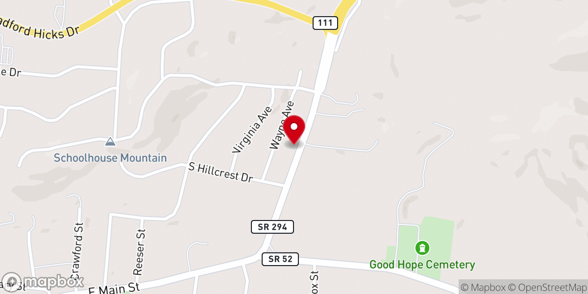 Map showing location of Riverside Baptist Associates