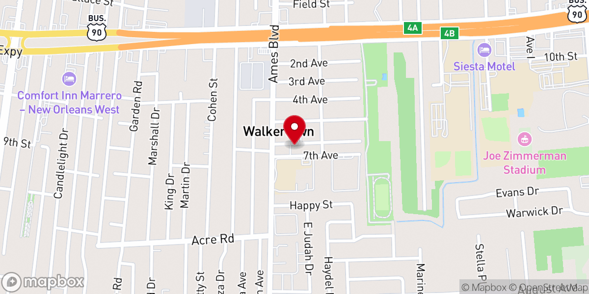 Map showing location of St Mary Baptist Church