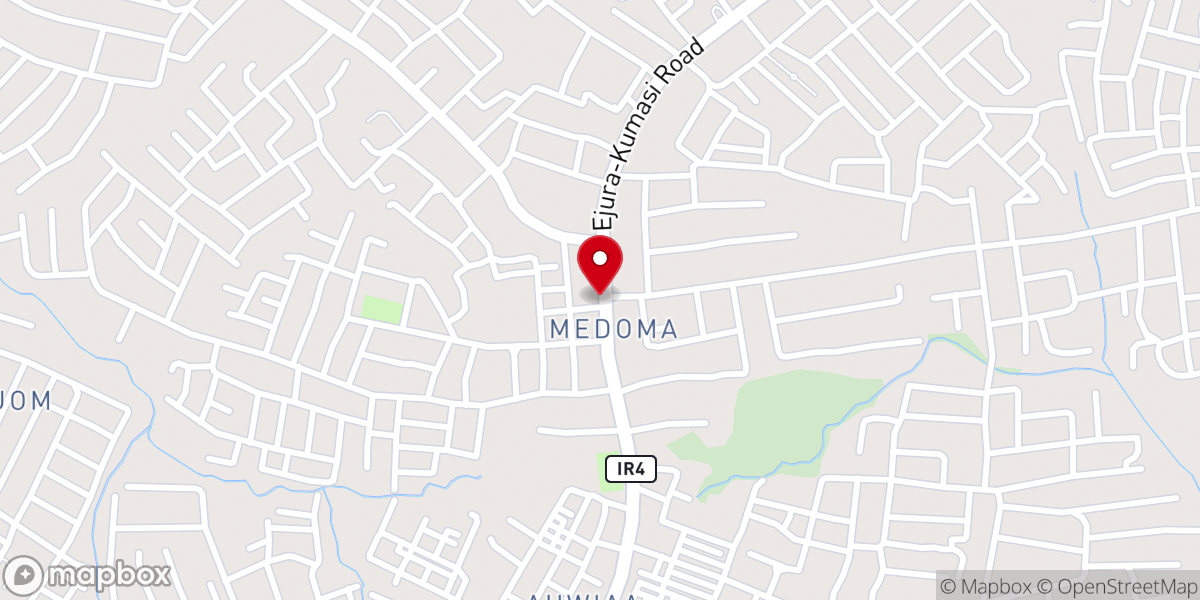Map showing location of Methodist Church, Meduma