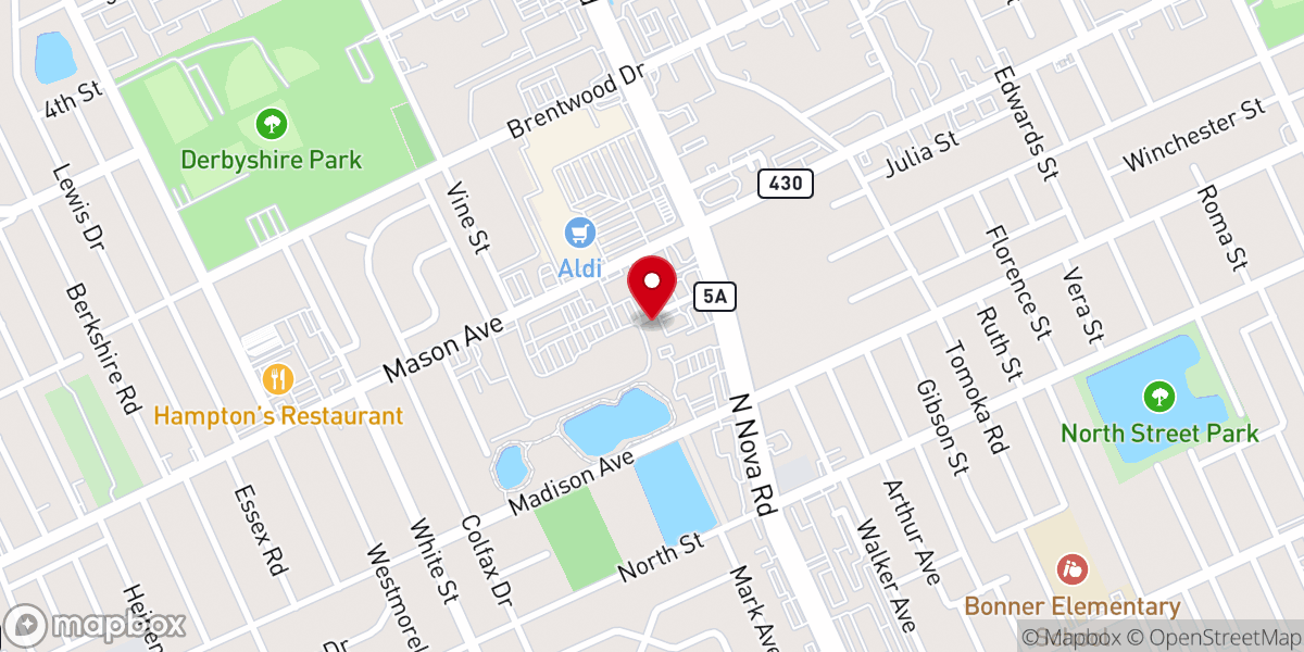 Map showing location of Daytona Christian Center