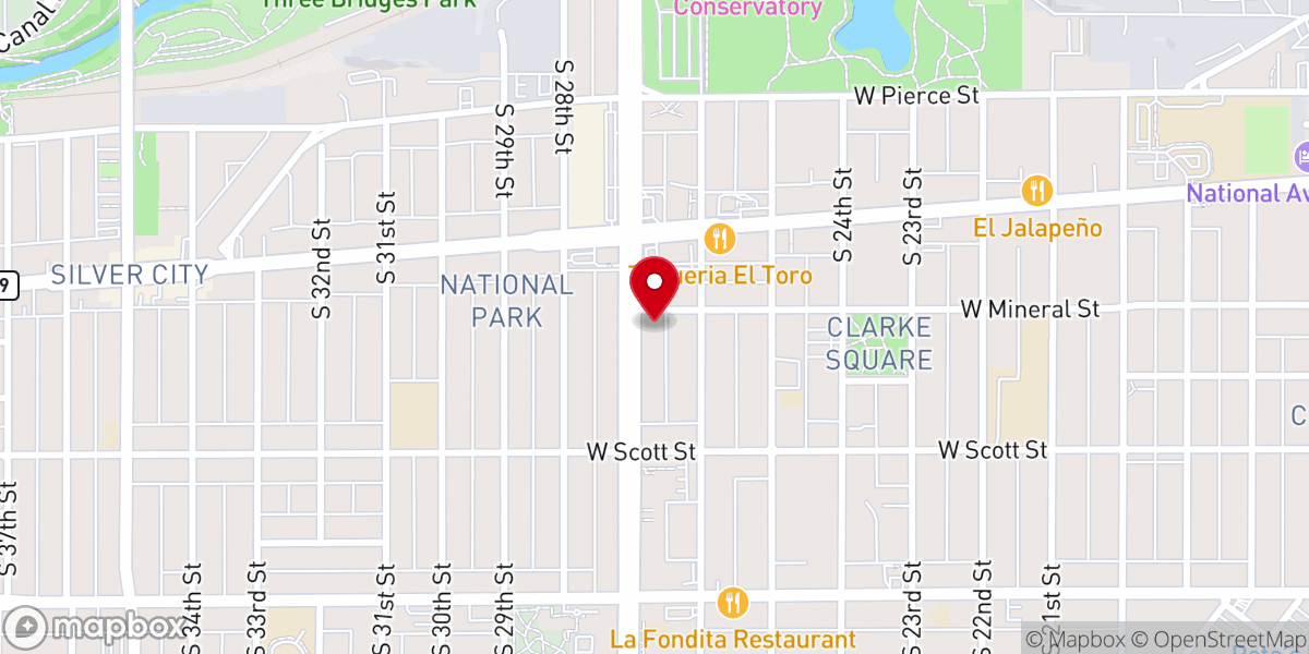 Map showing location of Faith Santa Fe Lutheran Church