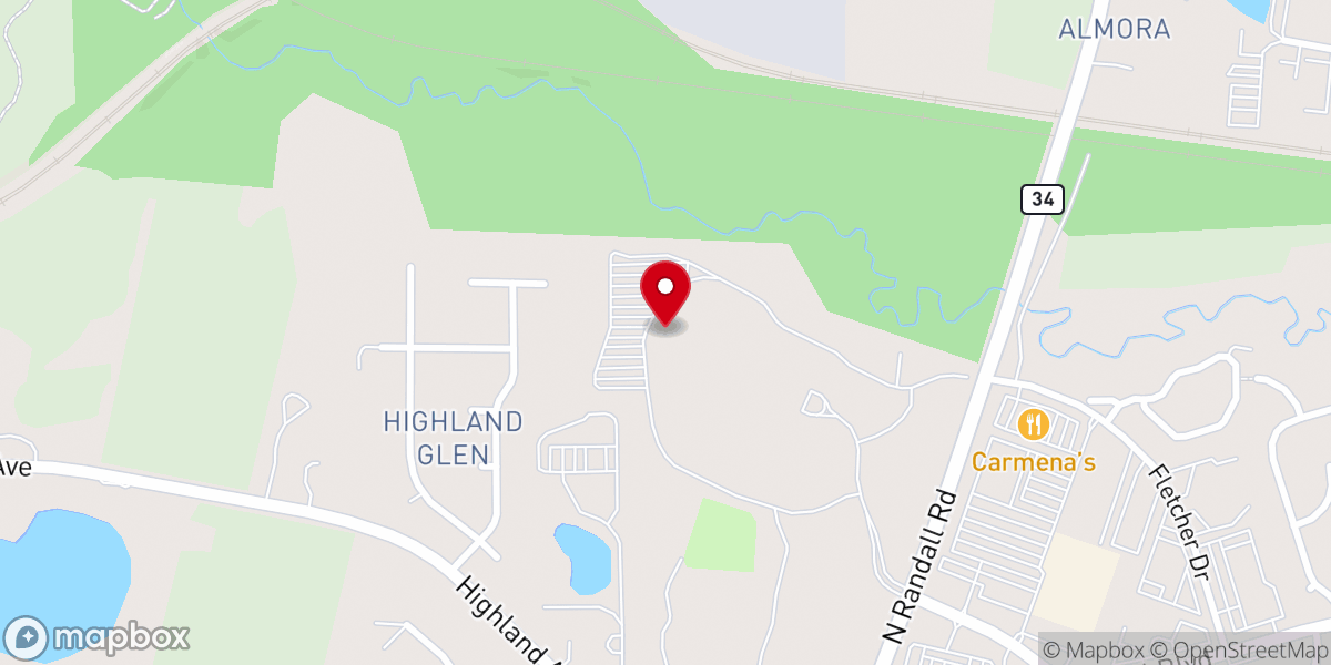 Map showing location of Harvest Bible Chapel Elgin