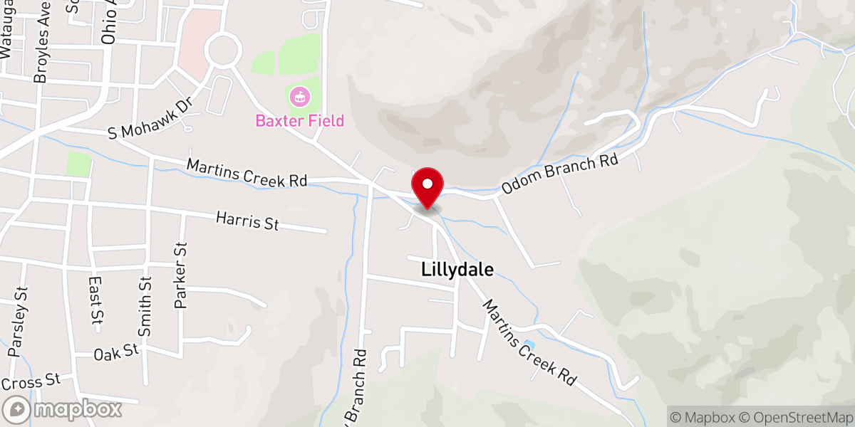 Map showing location of Lily Dale Christian Church
