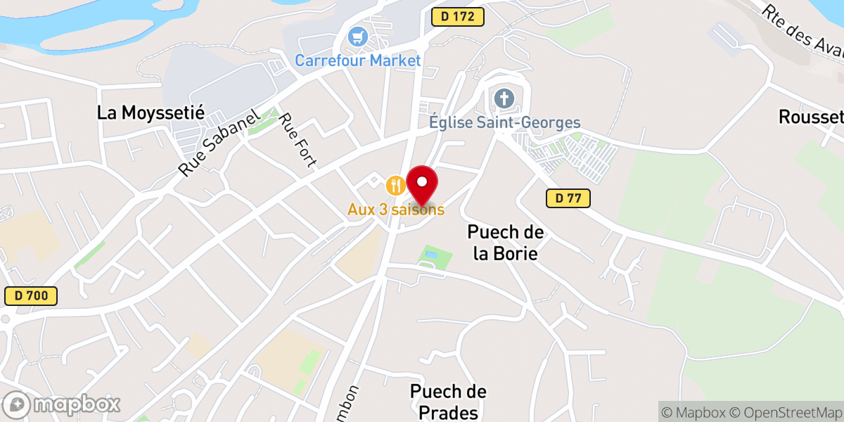 Map showing location of Paroisse de Saint Juéry