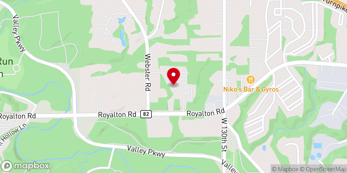 Map showing location of Strongsville United Methodist