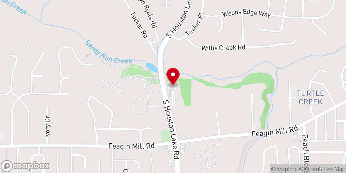 Map showing location of Sandy Valley Baptist Church