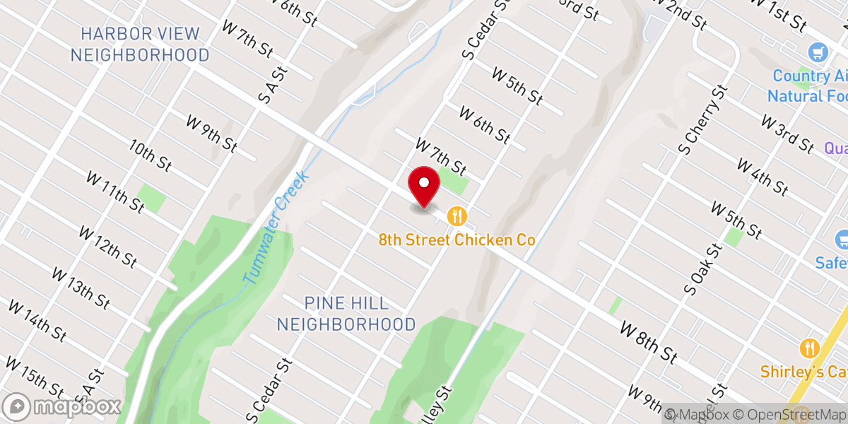 Map showing location of Strait View Baptist Church