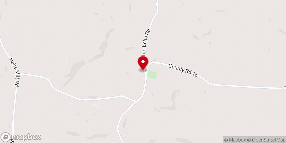 Map showing location of Holly Springs Church