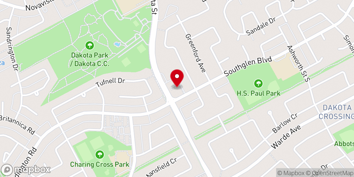 Map showing location of Faith Lutheran Church