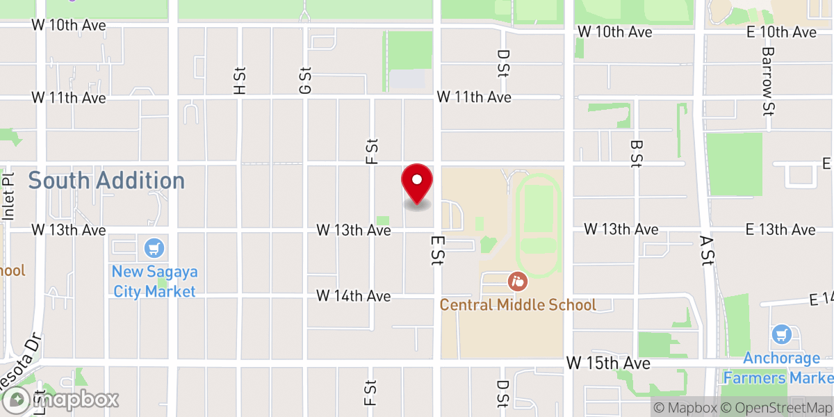 Map showing location of Alaska District Church of the Nazarene