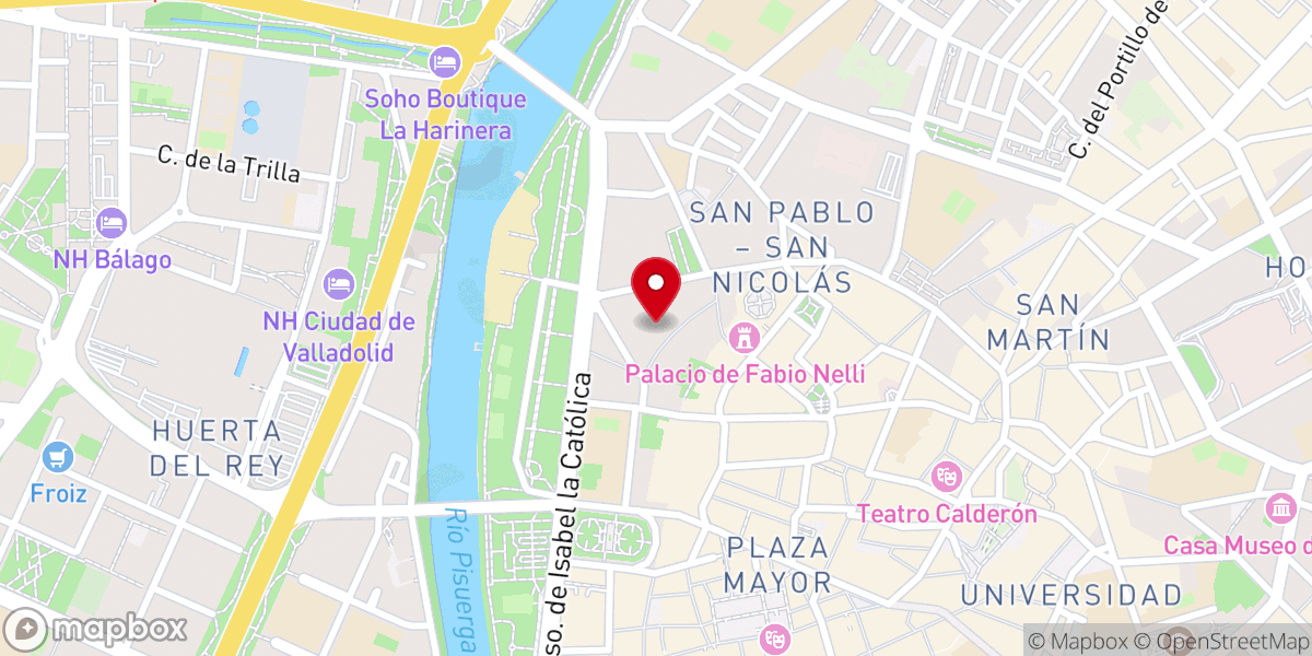 Map showing location of Convento de Santa Catalina