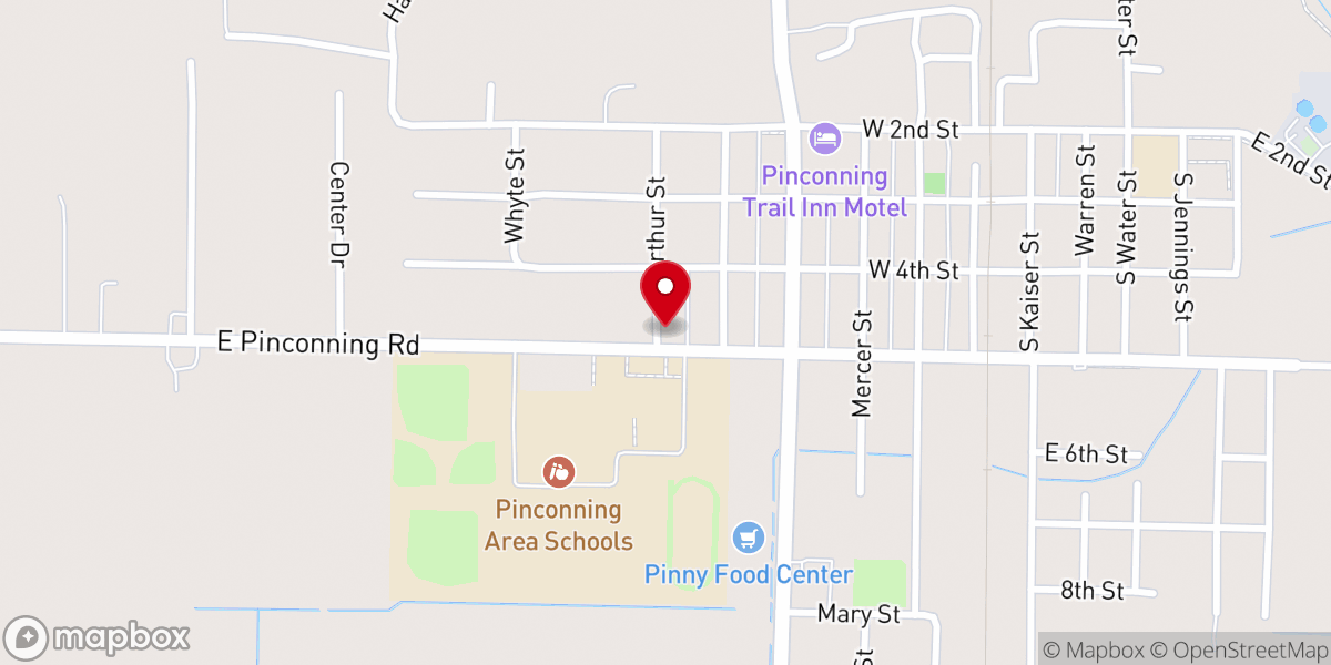 Map showing location of Bittersweet Quilt Shop