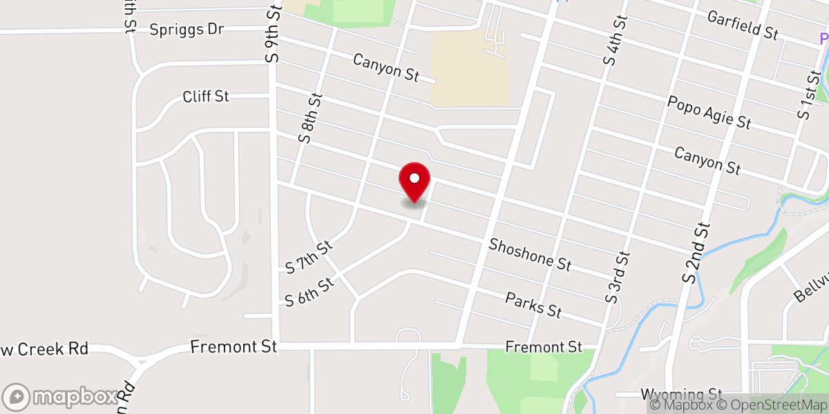 Map showing location of Bethel Lutheran Church