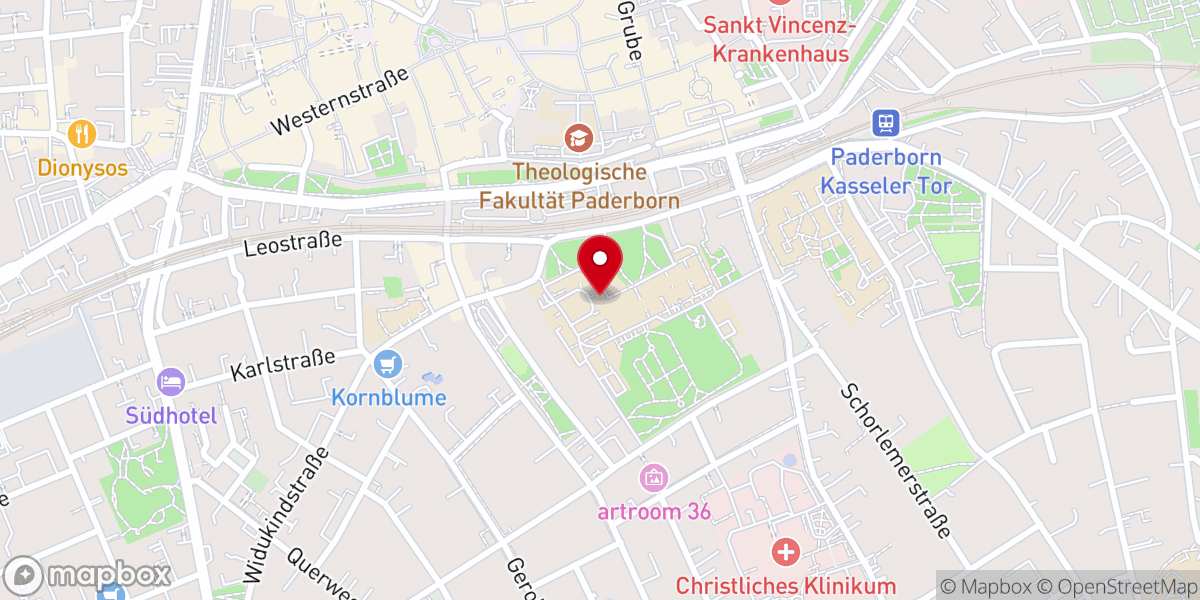 Map showing location of City Pastoral Paderborn