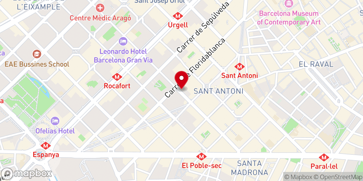 Map showing location of Iglesia de la Preciosísima Sangre de Nuestro Señor Jesucristo