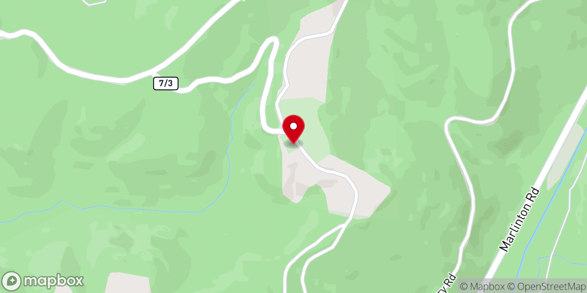 Map showing location of Hinkle Mountain Methodist Church
