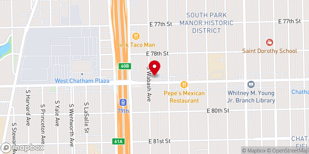 Map showing location of Carter Temple Christian Methodist Episcopal Church