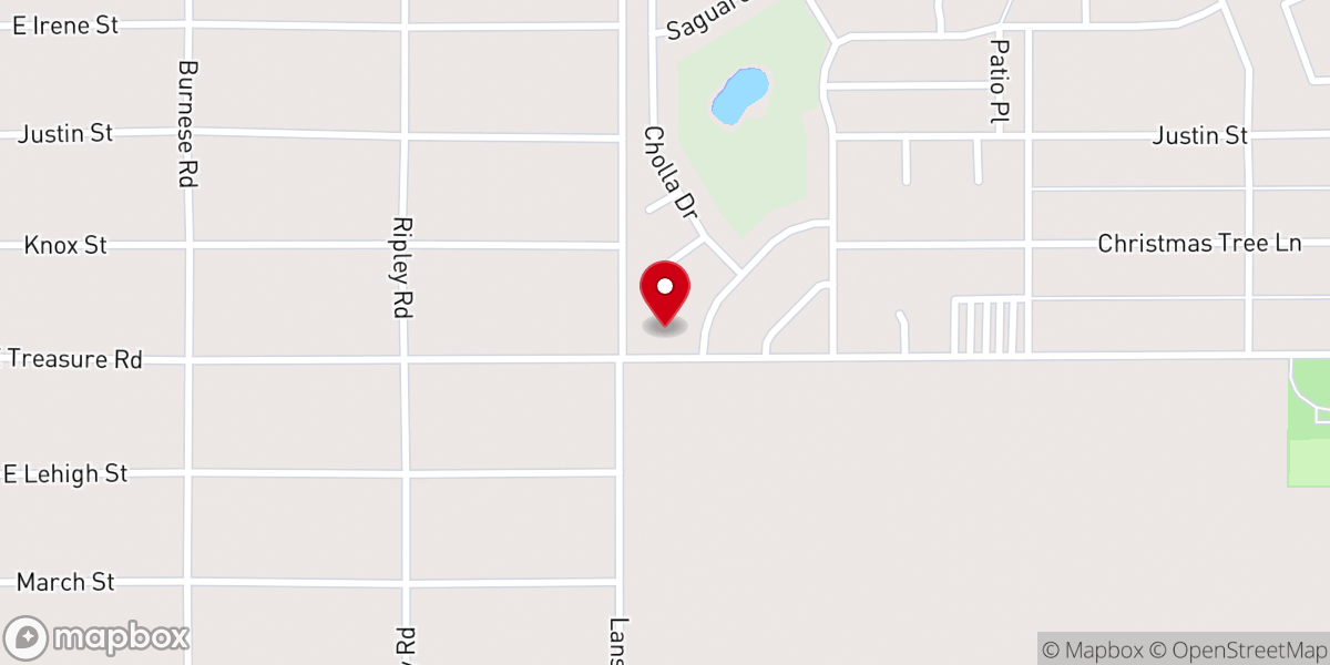 Map showing location of Community Church of Sunsites