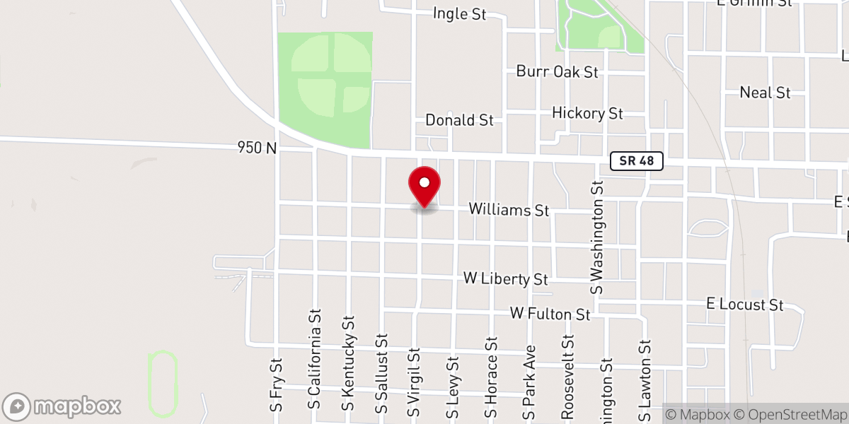 Map showing location of Christadelphian Church of Jasonville