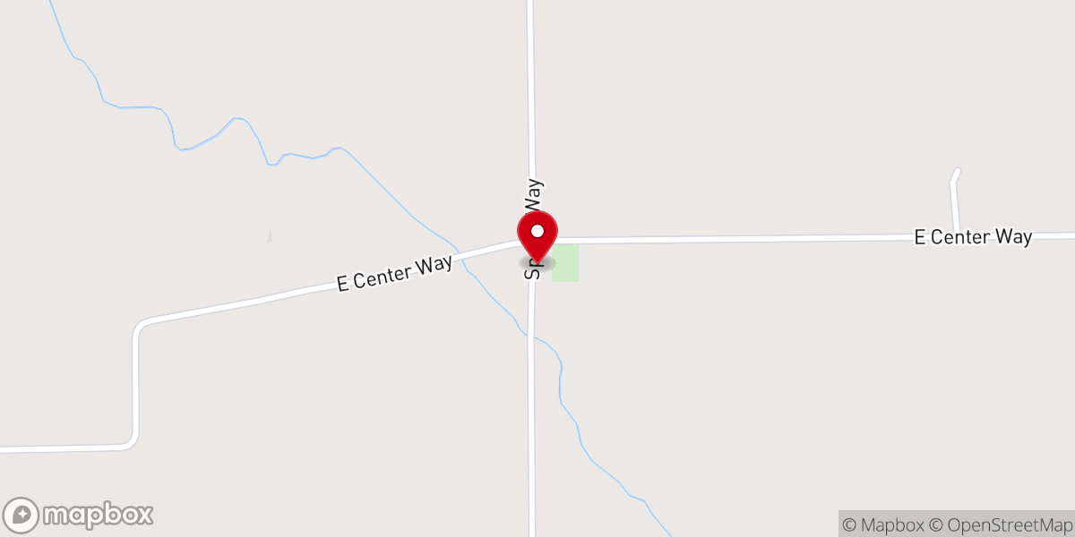 Map showing location of East Center Church