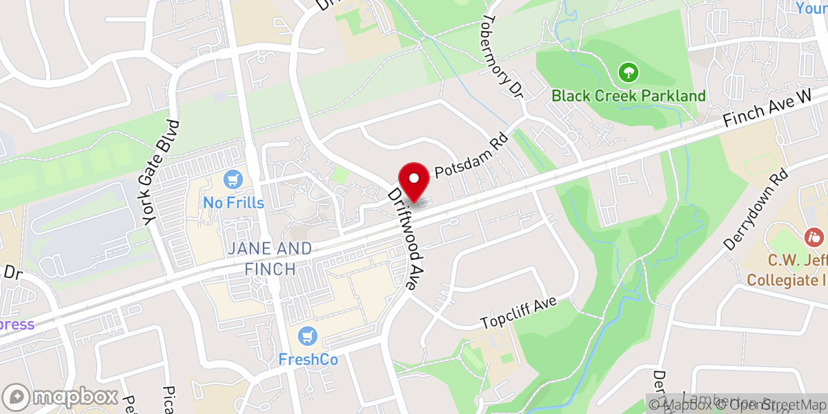 Map showing location of University Presbyterian Church