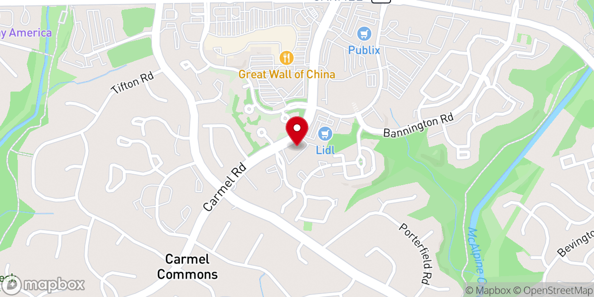 Map showing location of Living Saviour Lutheran Church