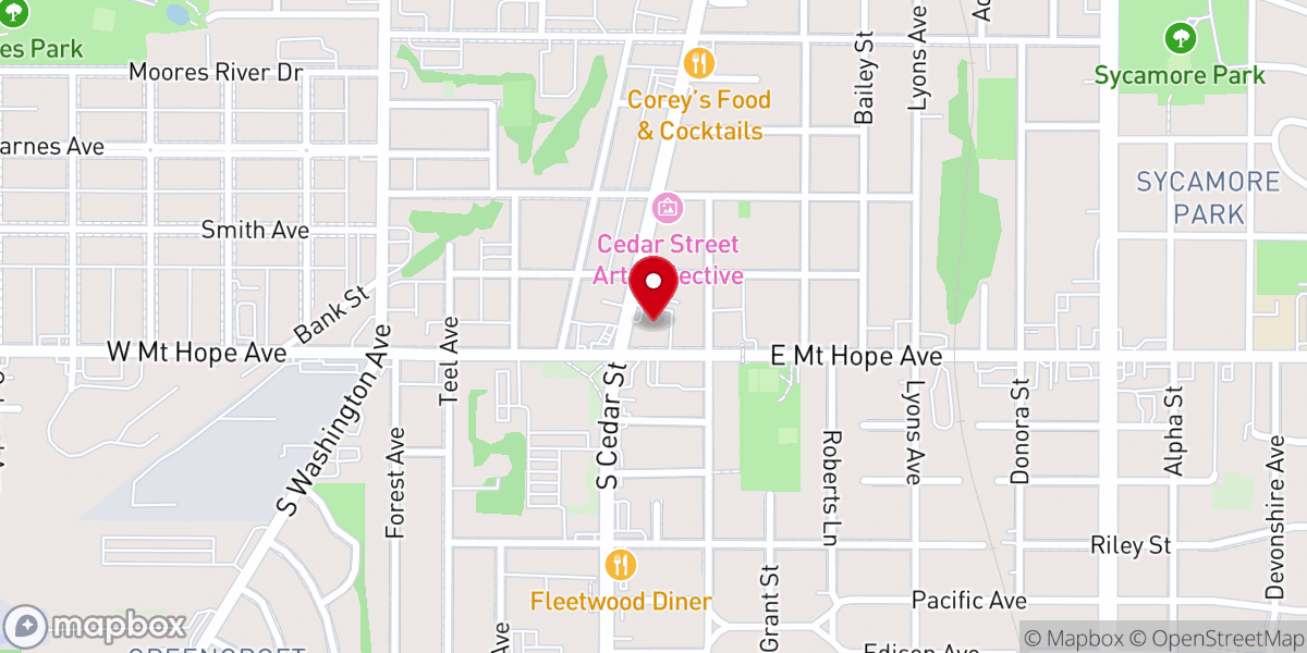 Map showing location of Hope Community Church