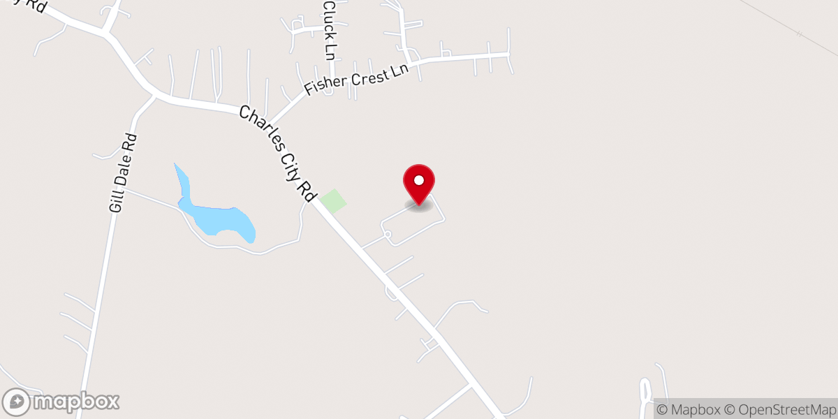 Map showing location of Poplar Springs Baptist Church
