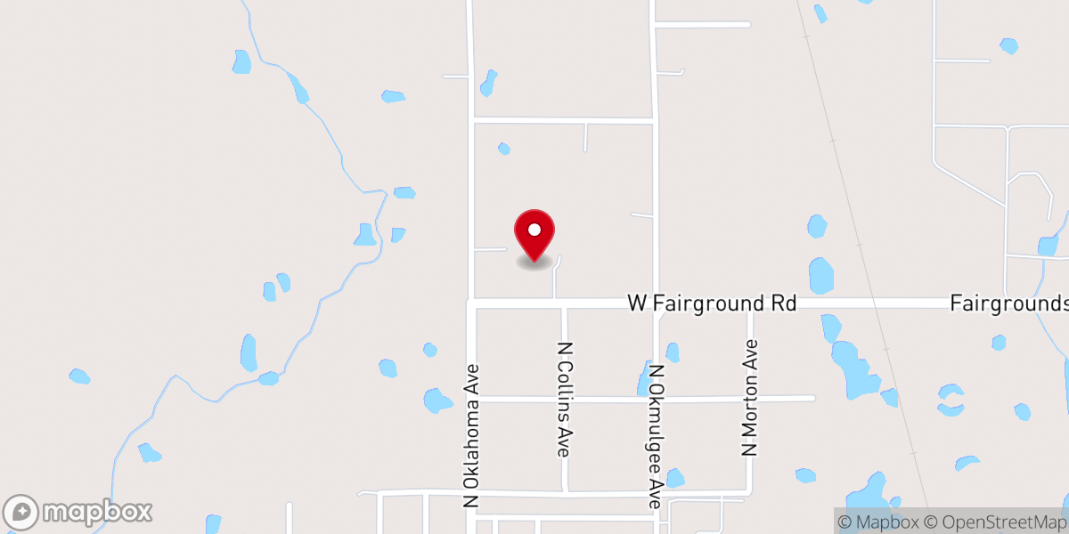Map showing location of Old Post Cowboy Church