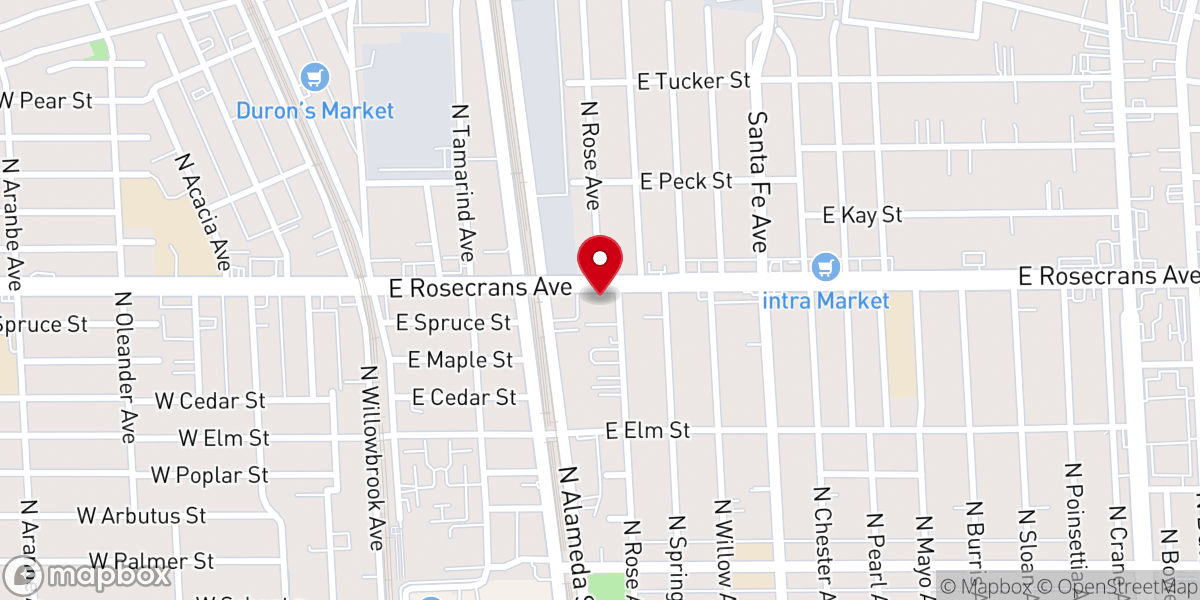 Map showing location of Martin Temple African Methodist Episcopal Zion Church