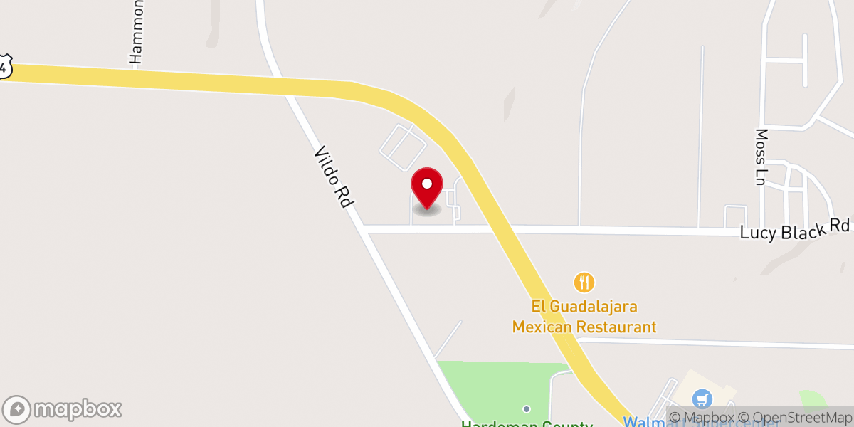Map showing location of Bolivar Health and Rehabilitation
