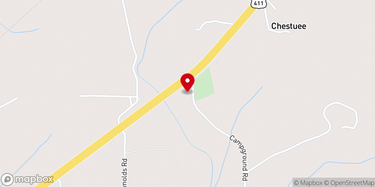 Map showing location of The Loft Church @ Chestua Campground