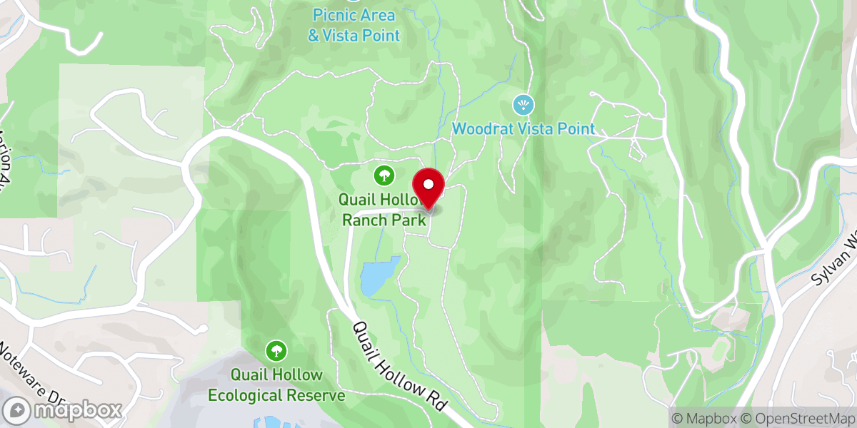 Map showing location of Quail Hollow Ranch County Park