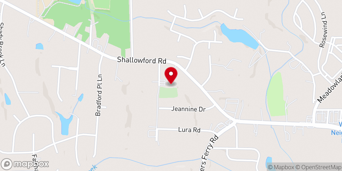 Map showing location of Church of the Resurrection Lewisville