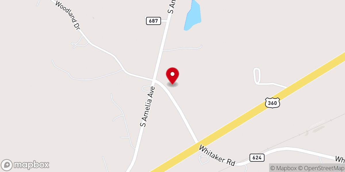 Map showing location of Piedmont Mennonite Church