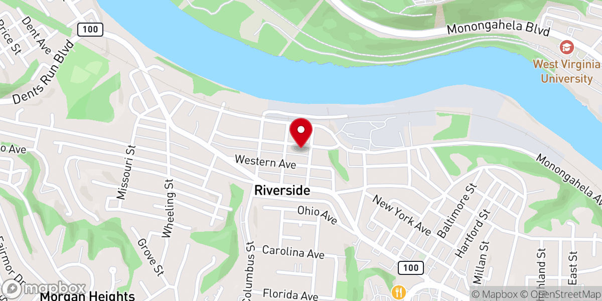 Map showing location of Pentecostal Church