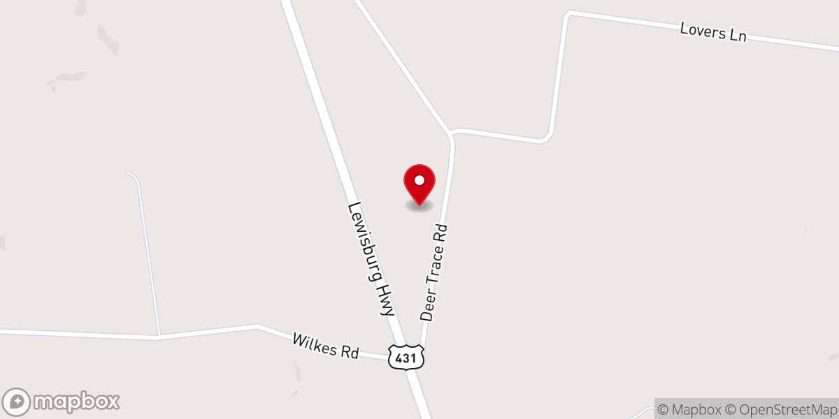 Map showing location of Hope Assembly Church