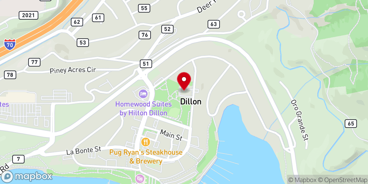 Map showing location of DCC Food Bank