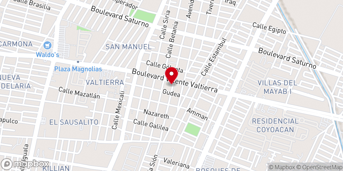 Map showing location of Iglesia Rey De Reyes Leon Guanajuato